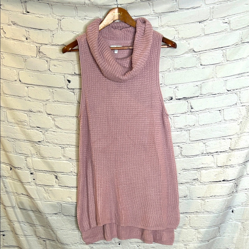Sonoma Mauve Sleeveless Turtleneck Sweater Size Large Excellent Condition - Picture 1 of 12